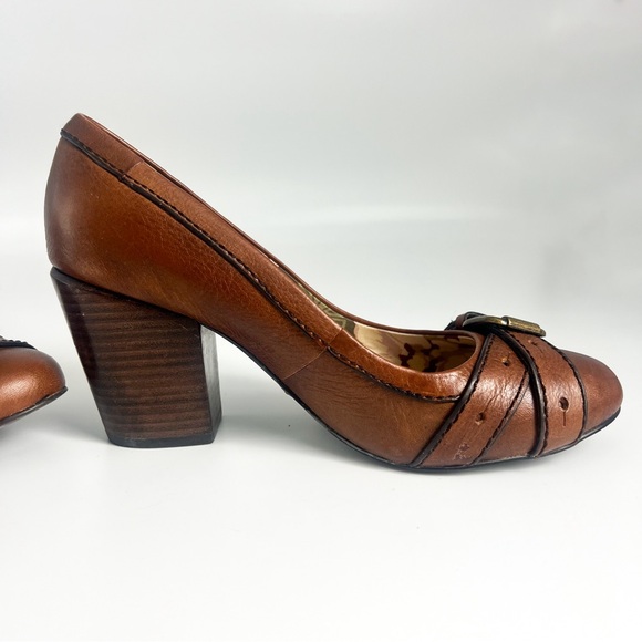 Fossil Sasha Block Heel in Tan/Bronze - Picture 5 of 11